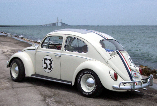 Herbie poses in front of Florida's Sunshine Skyway Bridge in April 2007